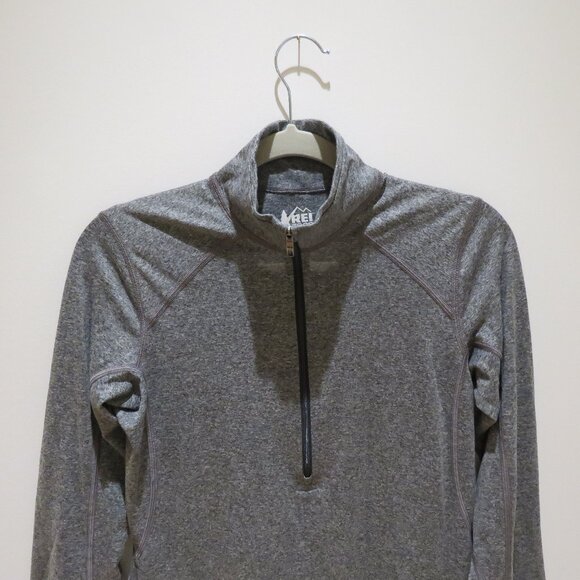 REI COOP Lightweight Base Layer Half-Zip Top in Gray Outdoor Gorpcore - Size S - Picture 3 of 14